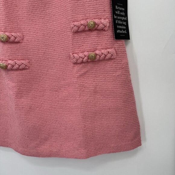 Tuckernuck Blush Peony Tweed Jackie Dress sz M Shift Mini Business Career NWT** - Picture 5 of 12